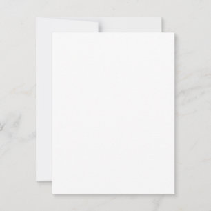 Carte Postale Carton d'invitation de mariage blanc mat 4,25" x 5