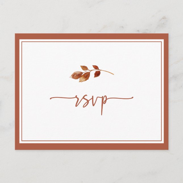 Carte Postale Carton d'invitation de mariage Boho RSVP (Devant)