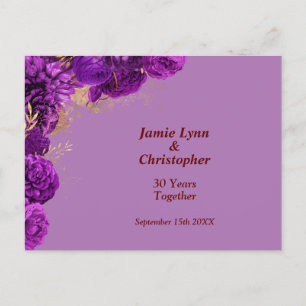 Carte Postale Carton d'invitation de mariage et d'anniversaire d