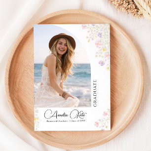 Carte Postale Carton d'invitation de remise de diplôme avec phot