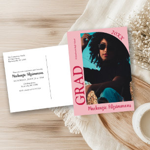 Carte Postale Carton d'invitation de remise des diplômes avec ph