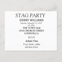 Carton d'invitation élégant noir et blanc pour ent