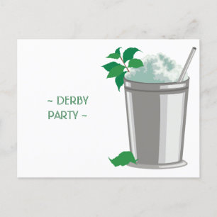 CARTE POSTALE CARTON D'INVITATION FÊTE DU DERBY UN JULEP À LA ME