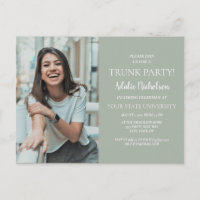 Carton d'invitation photo pour une fête de coffre
