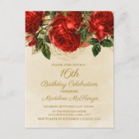 Carton d'invitation pour les 16 ans de Champagne a