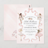Carton d'invitation pour un anniversaire de petite
