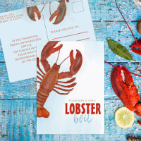 Carton d'invitation pour une fête de homard Red Lo