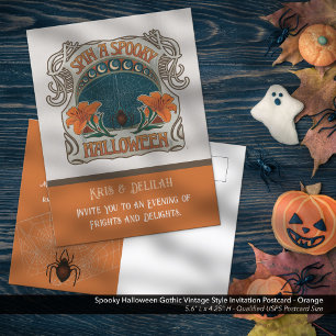 Carte Postale Carton d'invitation pour une soirée d'Halloween ef