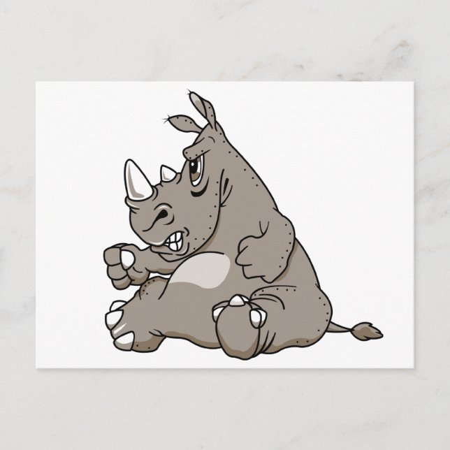 Carte Postale Carton dur Rhino (Devant)