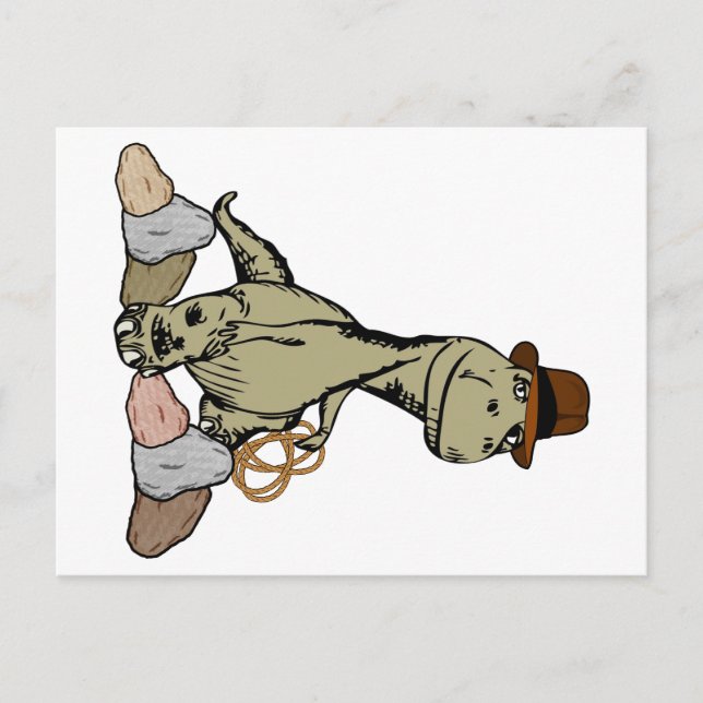 Carte Postale Carton Tyrannosaurus Dinosaur Explorateur (Devant)