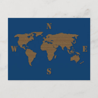 Carte postale Carton World Map