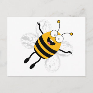Carte Postale Cartoon Bee