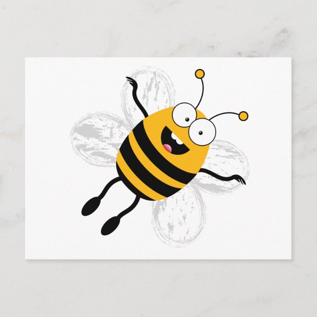 Carte Postale Cartoon Bee (Devant)