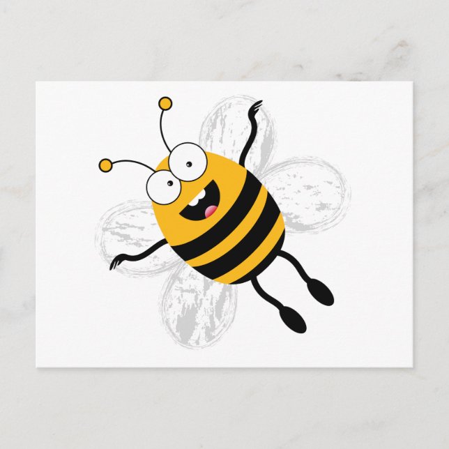 Carte Postale Cartoon Bee (Devant)