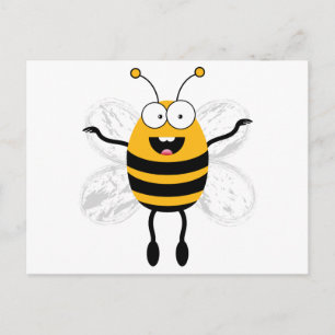 Carte Postale Cartoon Bee