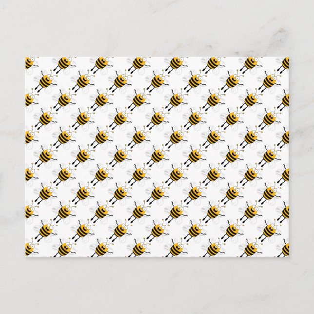 Carte Postale Cartoon Bees Motif (Devant)