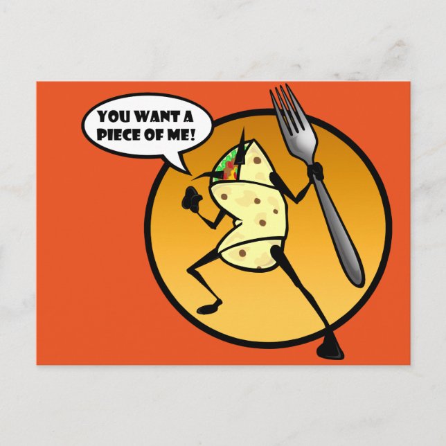 CARTE POSTALE CARTOON BURRITO POSTCARD (Devant)