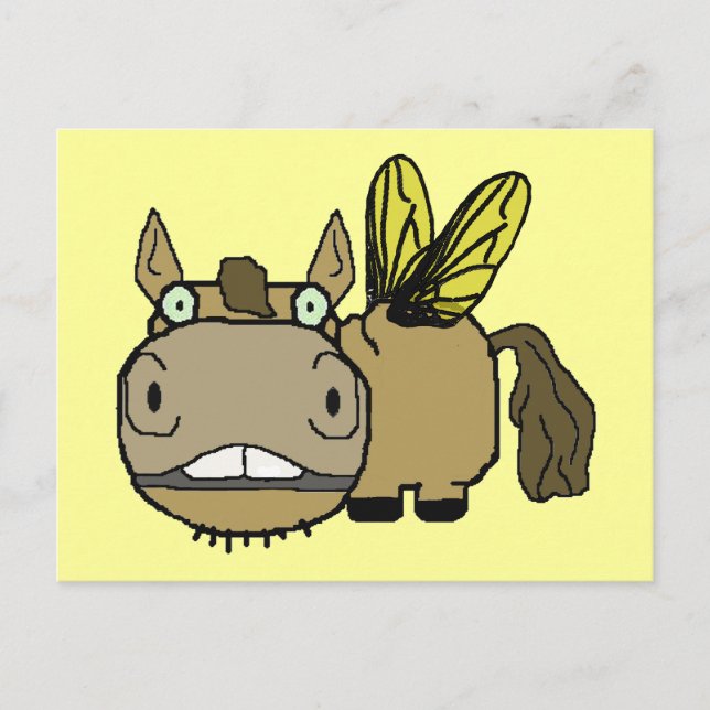 Carte Postale Cartoon Cheval Schbuses (Devant)