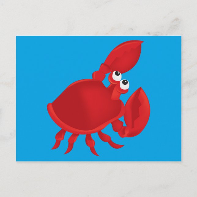 Carte Postale Cartoon crab (Devant)