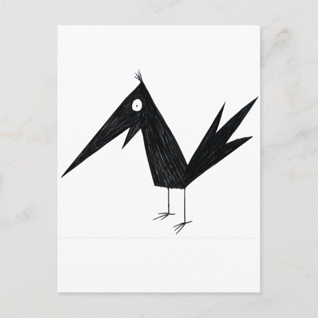 Carte Postale Cartoon Crow (Devant)