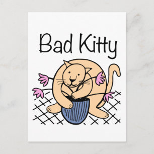 Carte Postale Cartoon de chat coquin