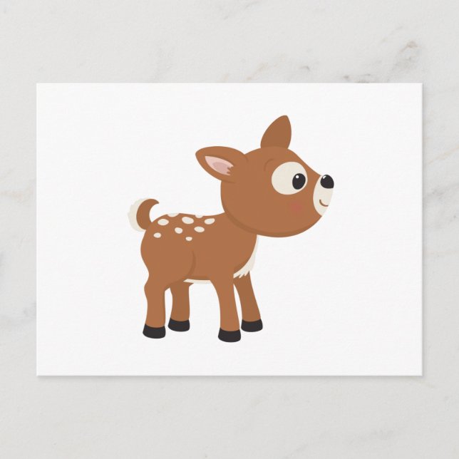 Carte Postale Cartoon Deer (Devant)
