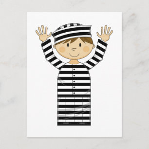 Carte Postale Cartoon Escaped Prisoner