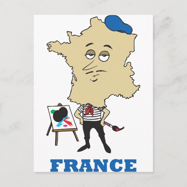 Carte Postale Cartoon France (Devant)
