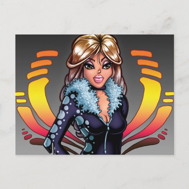 Carte Postale Cartoon Girl (Devant)