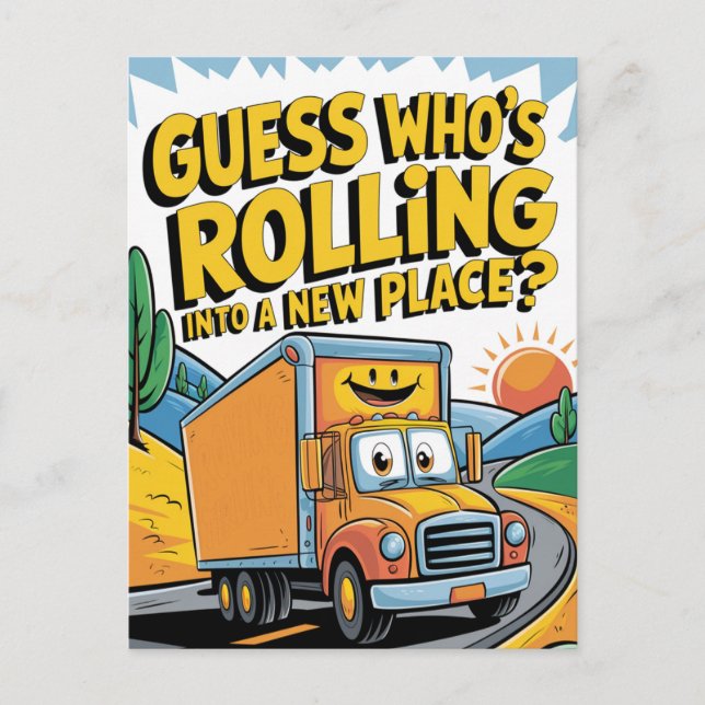 Carte postale Cartoon Home Moving Faire-part (Devant)