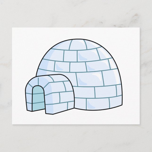 Carte Postale Cartoon Igloo (Devant)