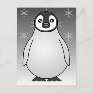 Carte Postale Cartoon mignon Empereur Penguin Baby