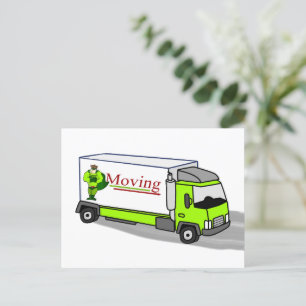 Carte Postale Cartoon Moving Van Changement d'adresse Retour Pho