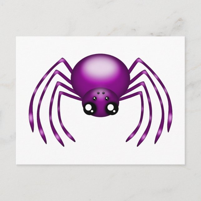 Carte postale Cartoon Purple Spider (Devant)