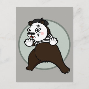 CARTE POSTALE CARTOON STYLE GRIZZLY PORTER MIME VERTICAL POSTCAR