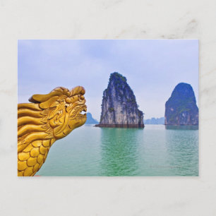 Carte Postale Carving of Dragon, sur l'arc du bateau, avec