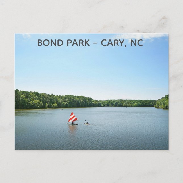 Carte Postale Cary North Carolina Bond Park Lake Travel (Devant)