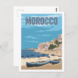 Carte Postale Casablanca Maroc Lieu de voyage Illustration