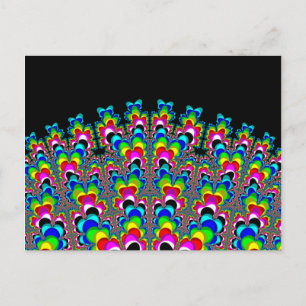 Carte Postale Cascade arc-en-ciel - Art fractal