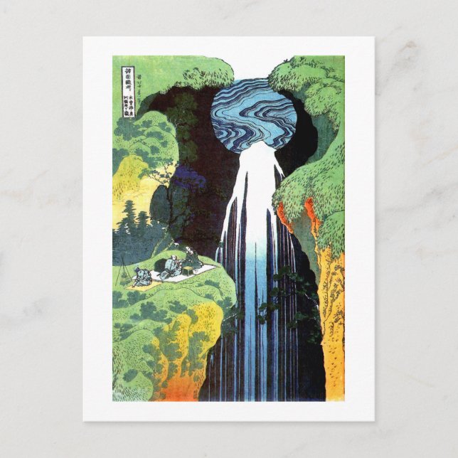 Carte Postale Cascade d'Amida, Hokusai Art japonais (Devant)