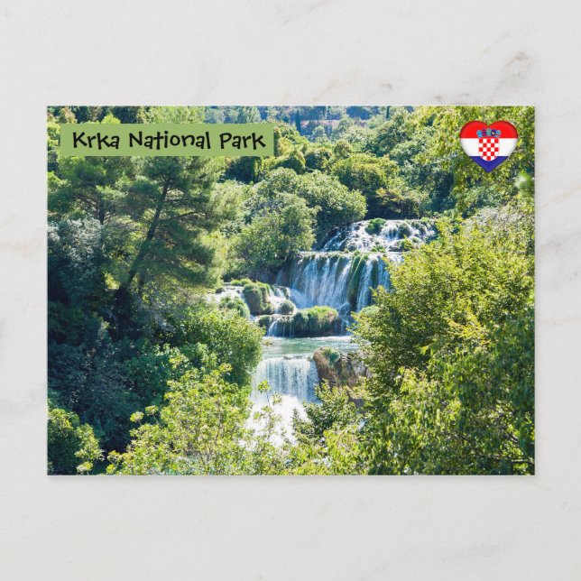 Carte Postale Cascade dans le parc national de Krka - Dalmatie,  (Devant)