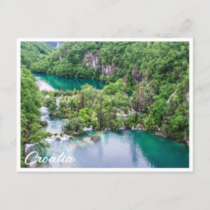 Carte Postale Cascade de cascade dans le parc des lacs Plitvice,