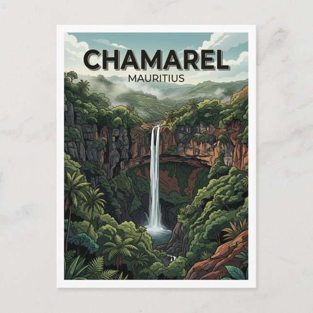Carte Postale Cascade de Chamarel Maurice (Devant)