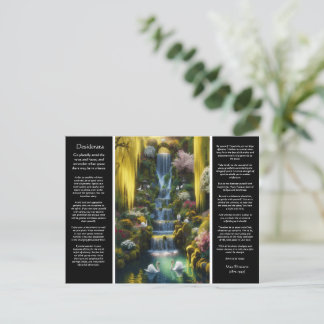 Carte Postale Cascade de Desiderata : Cygnes ombragés, Flores en