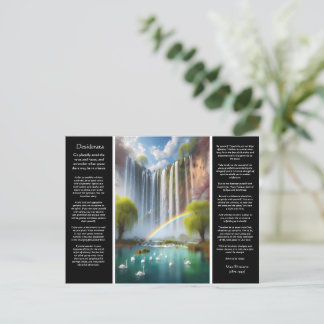 Carte Postale Cascade de Desiderata Gleam Arc-en-ciel, Falling L