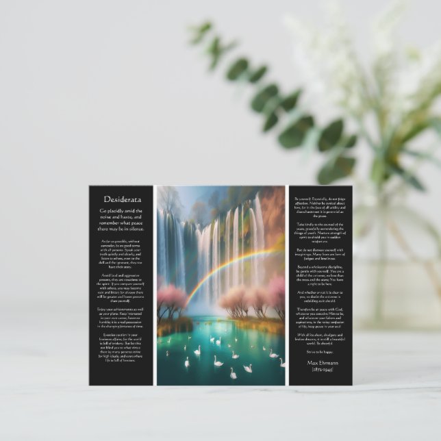 Carte Postale Cascade de Desiderata : La grâce de l'arc-en-ciel  (Debout devant)