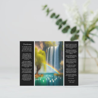 Carte Postale Cascade de Desiderata : L'amour qui tombe sous