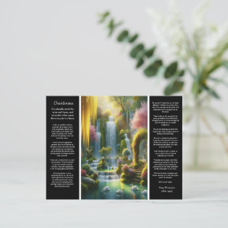 Carte Postale Cascade de Desiderata : Oasis de lumière et d'amou