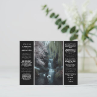 Carte Postale Cascade de Desiderata : Réflexions, Paix des forêt