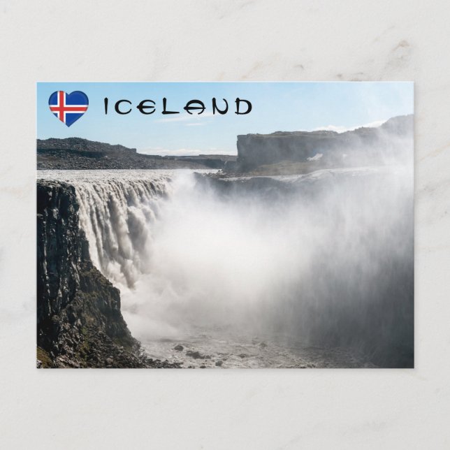 Carte Postale Cascade de Dettifoss dans le parc national de Vatn (Devant)